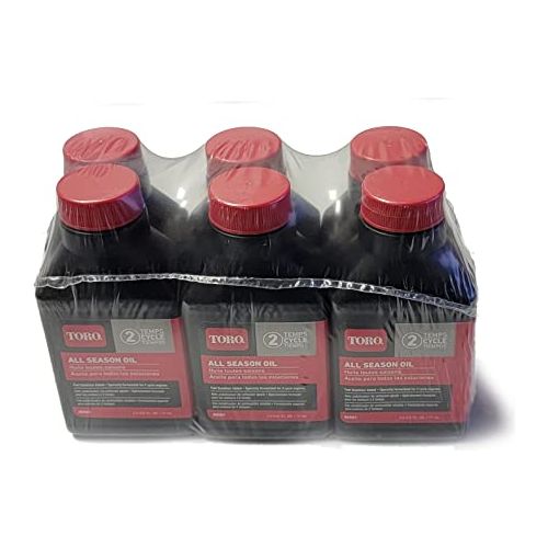 Paquete de 12 aceites originales Toro OEM 38901 para motor de 2 tiempos con estabilizador de combustible, 2.6 oz. - 0