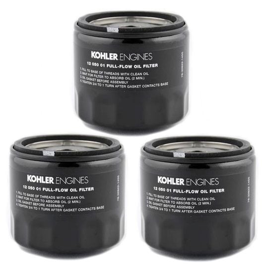 Kohler OEM 3 paquetes de 12 050 01-S FILTRO DE ACEITE