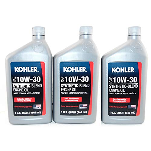 Kohler OEM 3 paquetes de 25 357 65-S ACEITE, QUART 10W30 MEZCLA DE SINTÉTICO