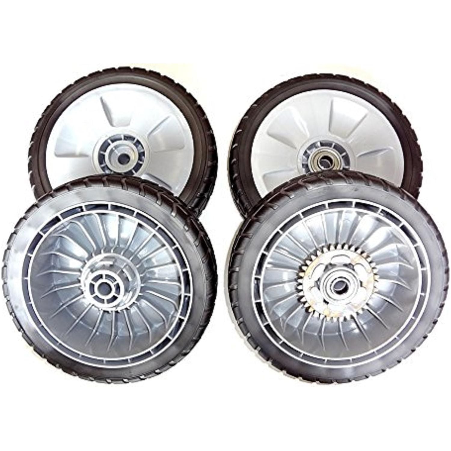 Genuine Honda Wheel Kit For Honda HRR Lawn Mowers Contains Qty (2) 42710-VE2-M02ZE Wheel, Qty (2) 44710-VL0-L02ZB Wheel